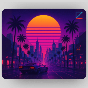 Turbo Sunset – Retro Drive Mousepad