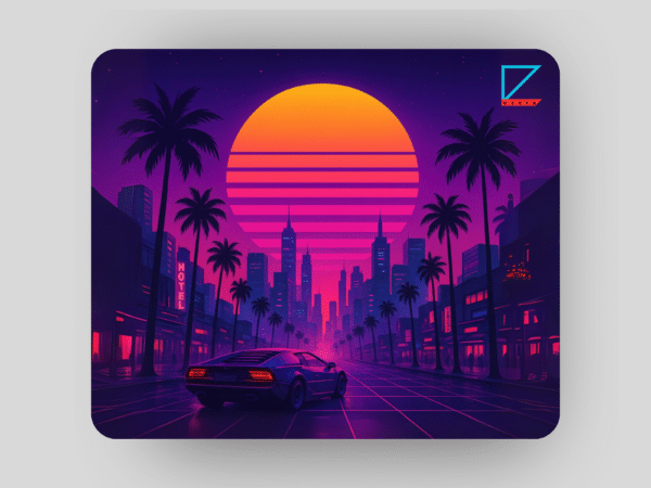 7 Turbo Sunset – Retro Drive Mousepad