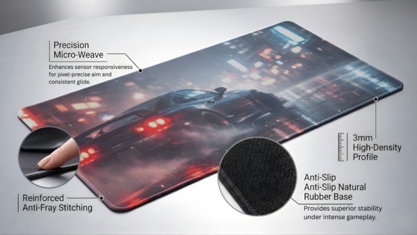 Midnight JDM Tokyo Rain Mousepad