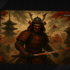 Crimson Oni Samurai Mousepad
