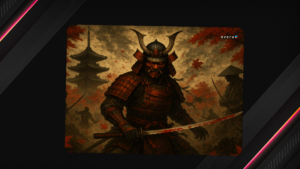 Crimson Oni Samurai Mousepad