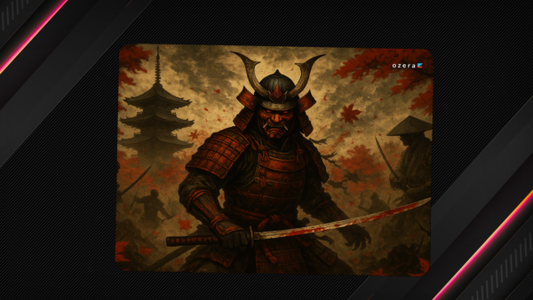 Crimson Oni Samurai Mousepad