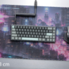 3 Neon Rain Cyber City Mousepad