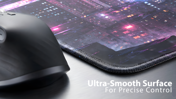 3 Neon Rain Cyber City Mousepad