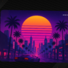 Synthwave Sunset Drive Mousepad