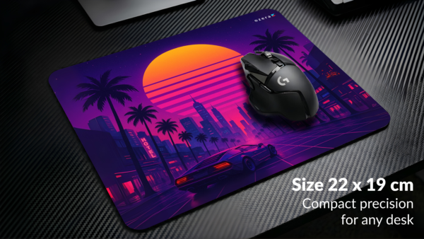Synthwave Sunset Drive Mousepad
