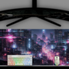 3 Neon Rain Cyber City Mousepad